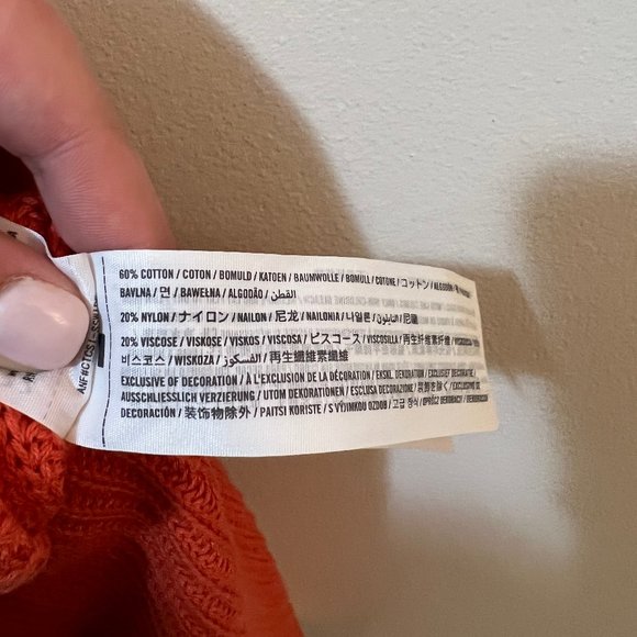 Abercrombie and Fitch Orange Sleeveless Sweater (Medium) - Picture 4 of 7